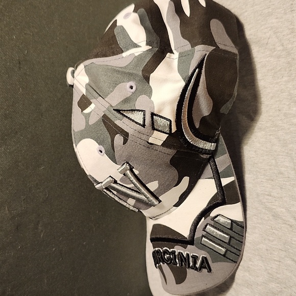 City Hunter West Virginia Black and Grey Camo Velcroback Hat - Picture 3 of 8